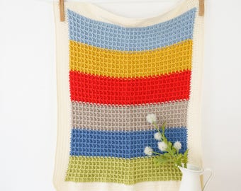 Blanket Pattern, Crochet Pattern, Baby Afghan, Easy Crochet, Baby Nursery, Sofa Crochet Blanket, Beginner Pattern, Unisex Blanket, Newborn