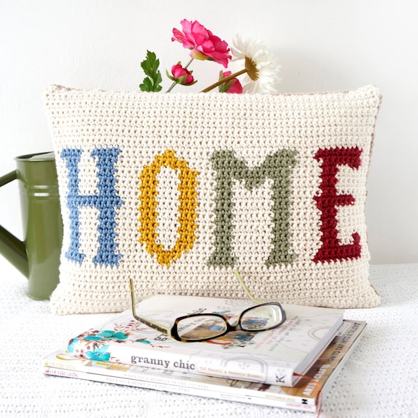 Home Cushion Crochet Pattern, Easy to Make Pillow, Modern Decor, Country Style, Farmhouse Lounge, Easy to Make, Housewarming Gift