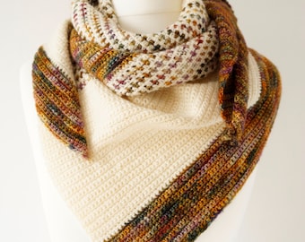 Patrón Chal de Ganchillo, Bufanda de Otoño, Mantón de Otoño, Mantón Ligero, Bufanda Boho, Mantón de Ganchillo, Ropa Hippy, Festival de Otoño, Otoño