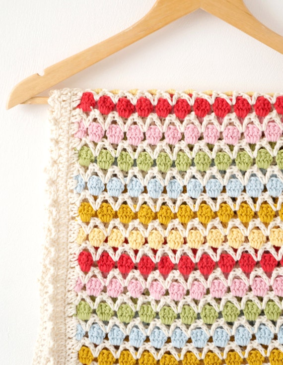Blanket Crochet Pattern, Striped Blanket, Crochet Afghan, Lap Blanket,  Little Doolally, Baby Blanket,farmhouse Decor,nursery Crochet Blanket 