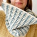 Cowl Crochet Pattern - Winter Gift - Neck Scarf - Knit Tutorial - PDF - Striped - Textured - Warm Accessory - Easy To Make - Includes Photos