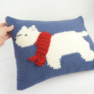 Dog Crochet Pattern, Crochet Pillow Pattern, Pattern for Crochet, West Highland Terrier, Crochet Dog, Dog Lover, Dog Pillow, Crochet Cushion image 2