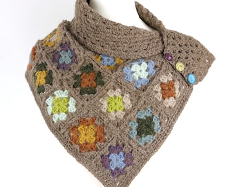 Granny Square Scarf Crochet Pattern, Shawl Pattern, Crochet Scarf, Crochet Cowl, Pattern for Crochet, Crochet Gift, Granny Crochet Pattern