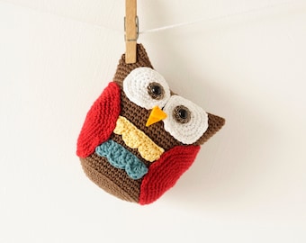 Owl Amigurumi - Crochet Tutorial - Woodland Pattern - Bird - Animal - Boys Toy - For Girls - Easy to Make - Digital PDF - Stocking Filler