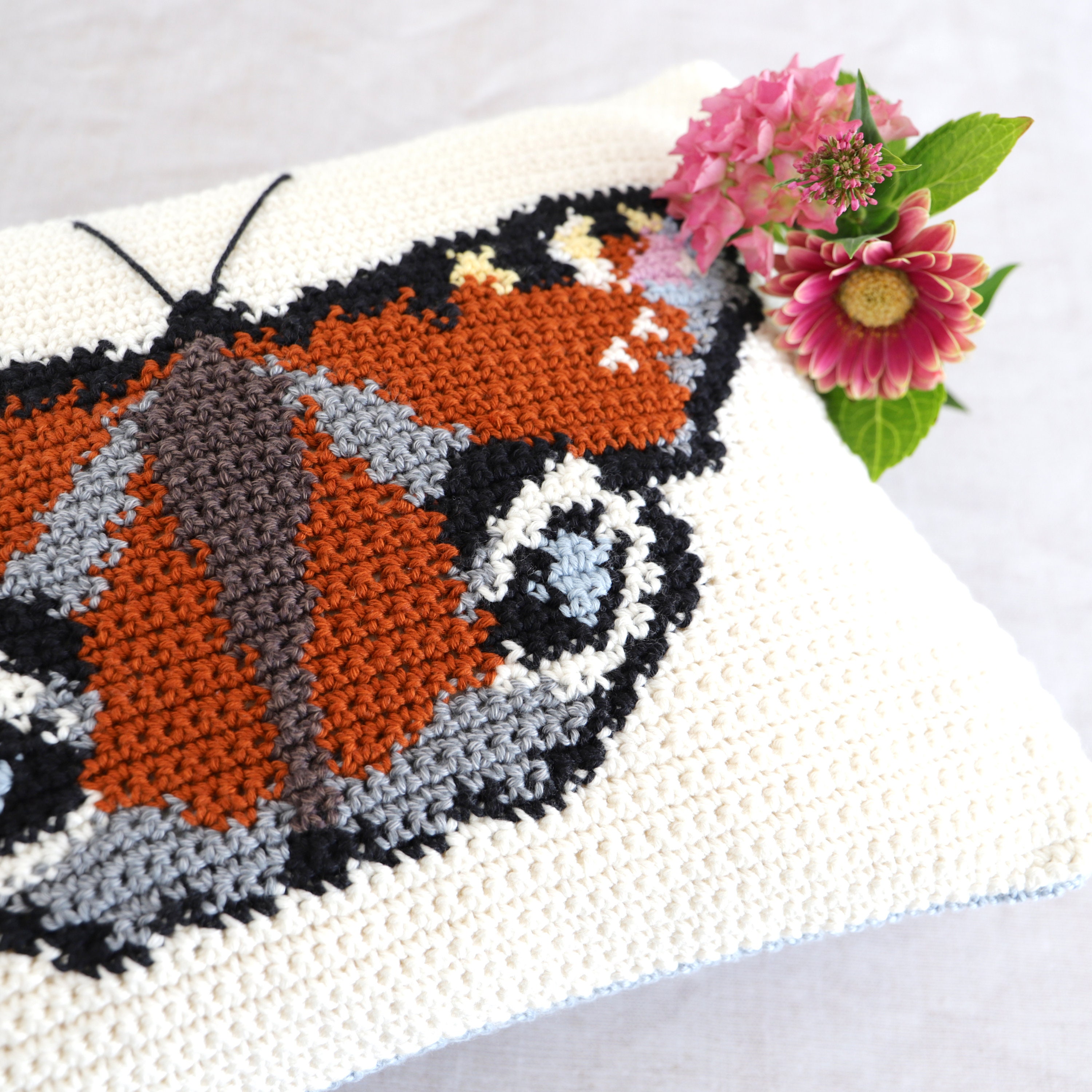 Butterfly Crochet Pattern Cushion Crochet Pillow Pattern Etsy