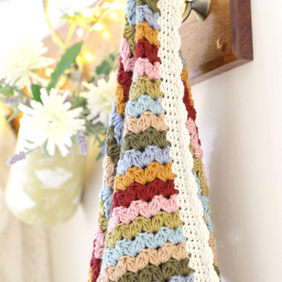 Blanket Crochet Pattern, Striped Blanket, Crochet Afghan, Lap Blanket, Little Doolally, Baby Blanket,Farmhouse Decor,Nursery Crochet Blanket