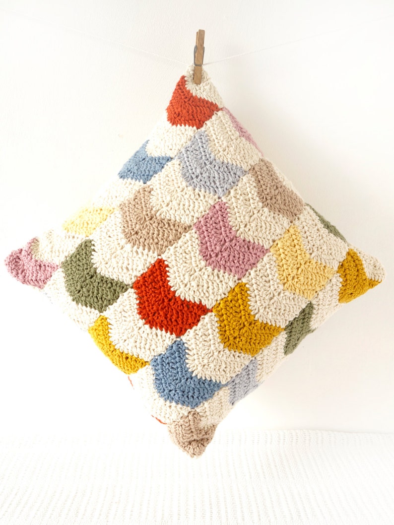 Modern Crochet Pattern Cushion Chevron Pillow Crochet Etsy