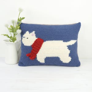 Dog Crochet Pattern, Crochet Pillow Pattern, Pattern for Crochet, West Highland Terrier, Crochet Dog, Dog Lover, Dog Pillow, Crochet Cushion image 4