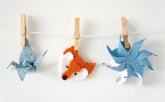 Crochet Pattern - Woodland Animal - Wildlife - Applique - Fun Badge - Handmade Brooch - Gift For Her - Orange - With Photos - PDf Tutorial