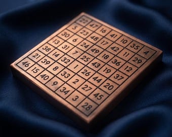 Kamea of Sun, Sun Magic Square, Real Copper Talisman in , size 4x4inch(10x10cm)