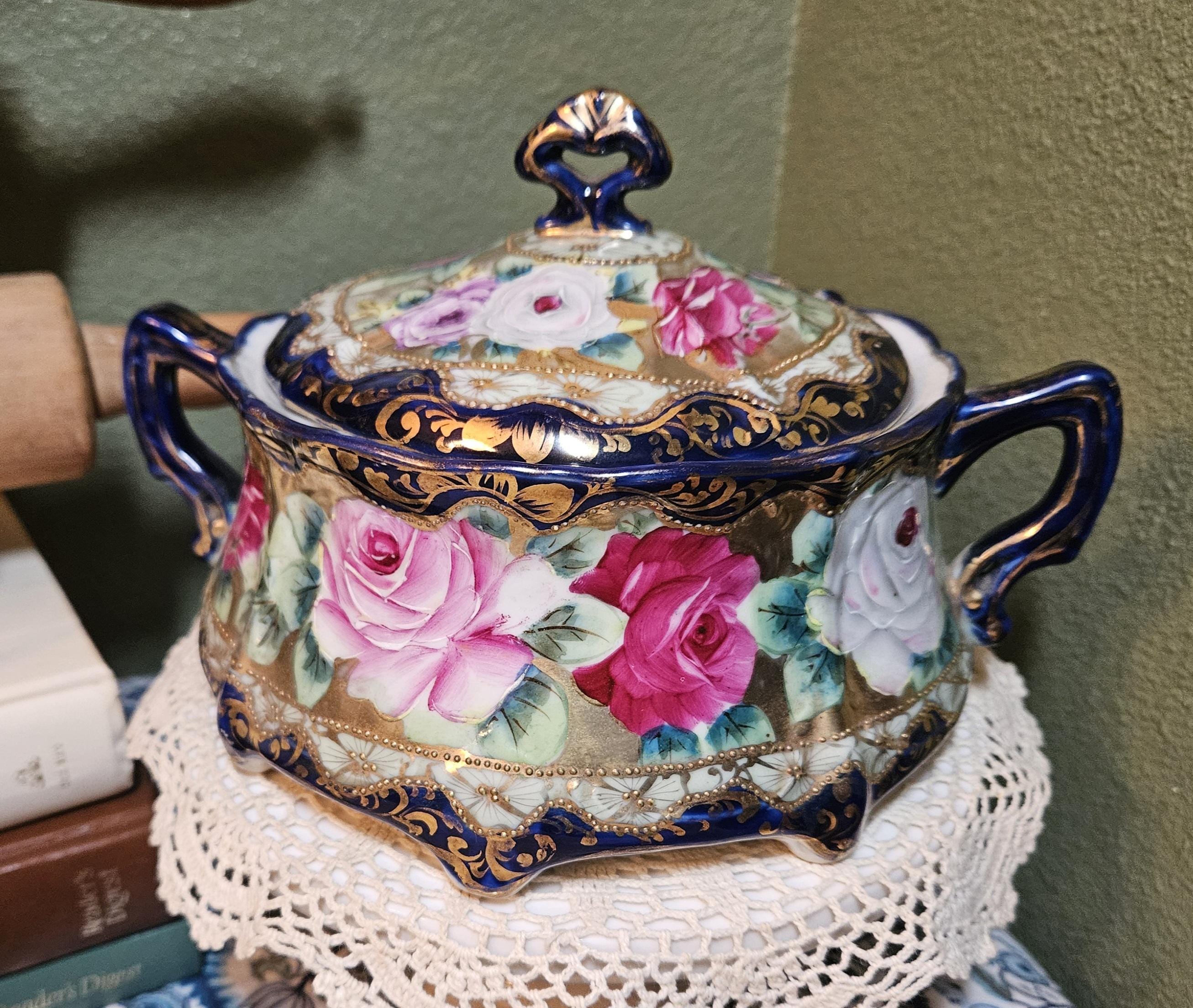 Antique Japanese Biscuit Jar - Etsy