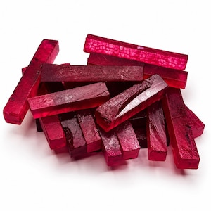 CERTIFIED Red Ruby Crystal Rough 100-1000 Ct Gemstone | Natural Ruby Raw Lot | African Uncut Ruby Each (80-100 Ct) | Ideal for Birthday Gift