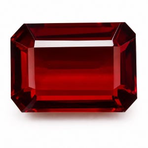Rubí rojo sangre suelto de calidad A++ / Certificado de 10 quilates, talla esmeralda / Rubí natural para anillos, colgantes y fabricación de joyas / Envío gratuito