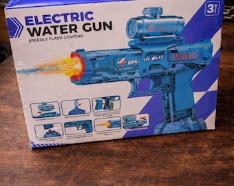 Pistola de agua eléctrica – Pistola de agua de alta potencia para niños y diversión al aire libre - Azul