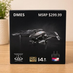 Dron con cámara HD S80, cuadricóptero plegable con giro de 360° y control remoto (NUEVO)