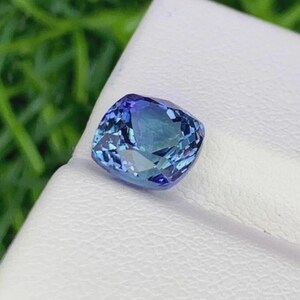 9.40 Ct Extremely Rare Natural Blue Tanzanite – Cushion Cut Certified Loose Gemstone image 5