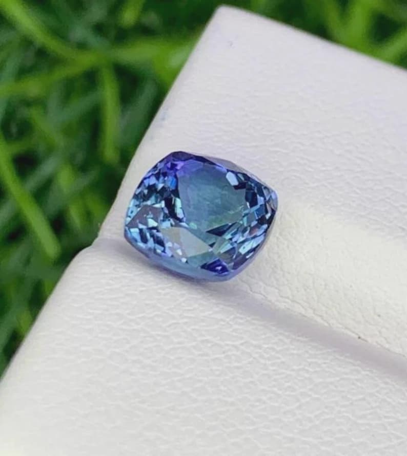 9.40 Ct Extremely Rare Natural Blue Tanzanite – Cushion Cut Certified Loose Gemstone image 5