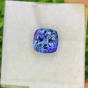 9.40 Ct Extremely Rare Natural Blue Tanzanite – Cushion Cut Certified Loose Gemstone image 2