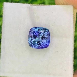 9.40 Ct Extremely Rare Natural Blue Tanzanite – Cushion Cut Certified Loose Gemstone image 4