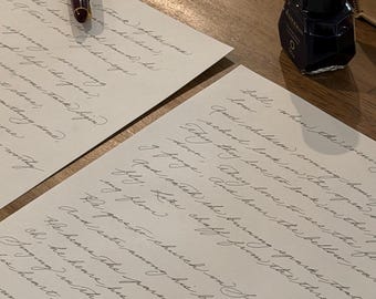 Handwritten Letter, Custom Calligraphy Writing Service, Wax Sealed Envelope, Penman