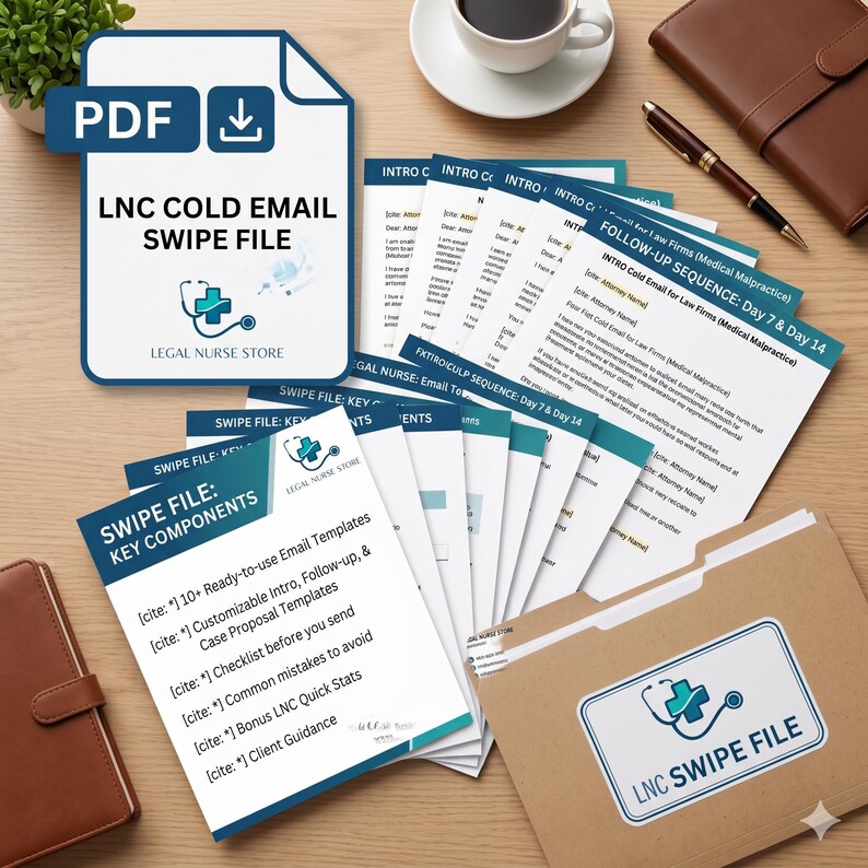 Email Swipe File LNC Cold Email Swipe PDF File | Legal Nurse Consultant Attorney ...