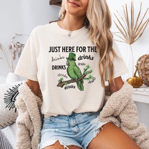 Comfort Colors® Just Here For The Drinks Shirt, Guinness Beer Martini Lover, Funny St Patrick Day Shirt, Parrot St Patricks Day image 10