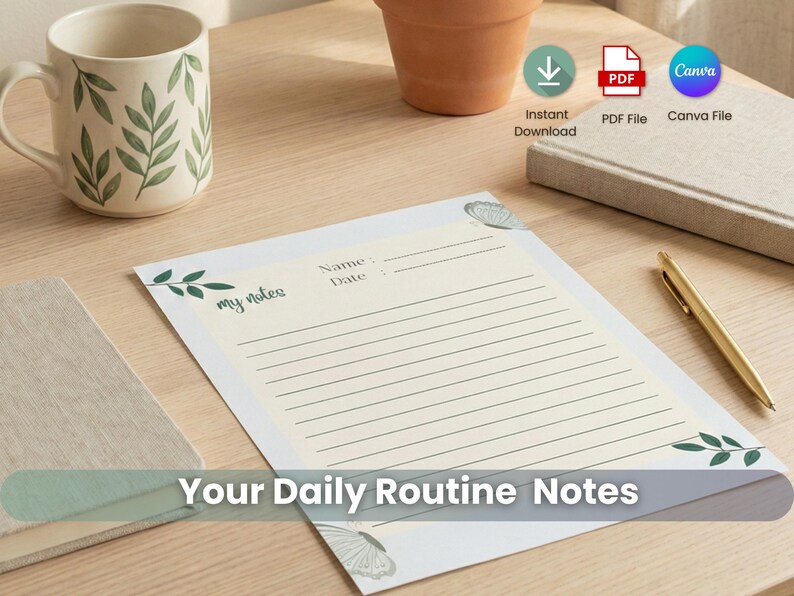 Daily Routine Planner | Habit Tracker | Morning Afternoon Night Chart ...