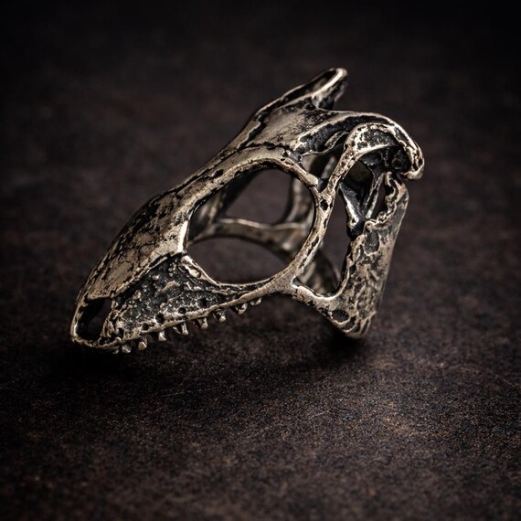 Massiver Dark Art Statement Ring · Anatomisches D… - image 3