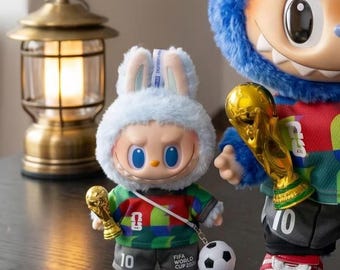 Handmade Labubu Doll Clothes World Cup Partners, Suit 15-17cm Doll V1V2V3
