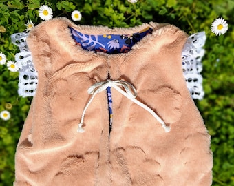 Gilet da pastore reversibile senza maniche per bambini, taglia 3 anni
