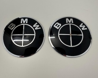 Paire Logo de réservoir 7cm Moto BMW Noir et Blanc . Badge Écusson emblème 70mm r gs gsa (Adventure) 1250 1200 1300 BMW Motorcycle Tank