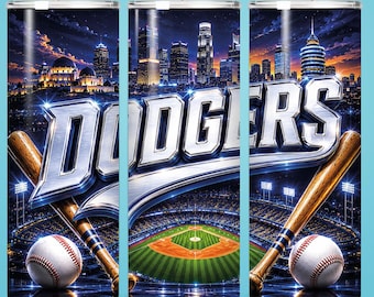 Dodger 20oz Skinny Tumbler Wrap PNG – Baseball Fans Drip Gift Sublimation Design (Digital Download)
