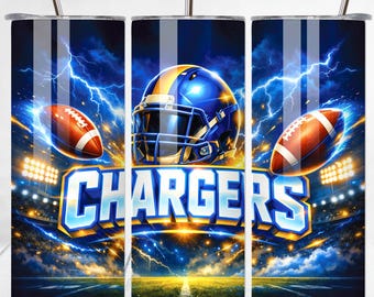 Diseño PNG para vaso deportivo Charger de 20 oz – Diseño de sublimación para el día del partido de fútbol – Descarga digital