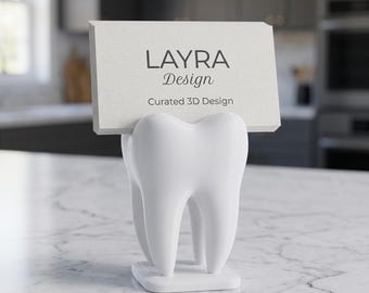 Anatomical Molar Tooth Business Card Holder - Dentist Gift Dental Office Decor - Medical Professional Desk Organizer - 3D Printed Tooth Art