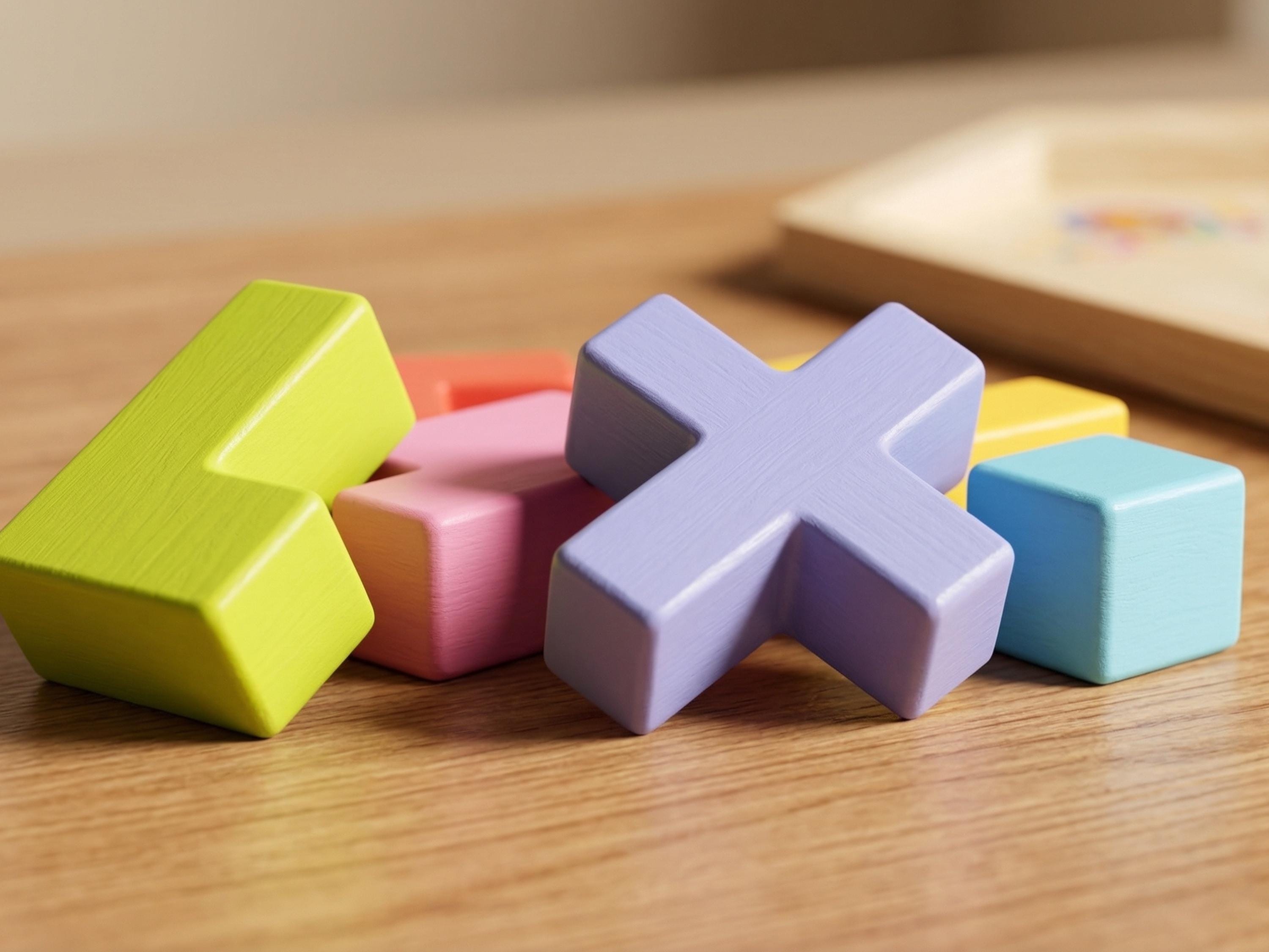 Montessori Wooden Tangram Puzzle – Colorful Geometry Brain Teaser ...