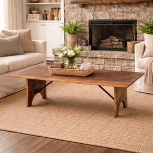 Handcrafted Wooden Foldable Coffee Table | Rustic Low Table | Custom Sizes Available