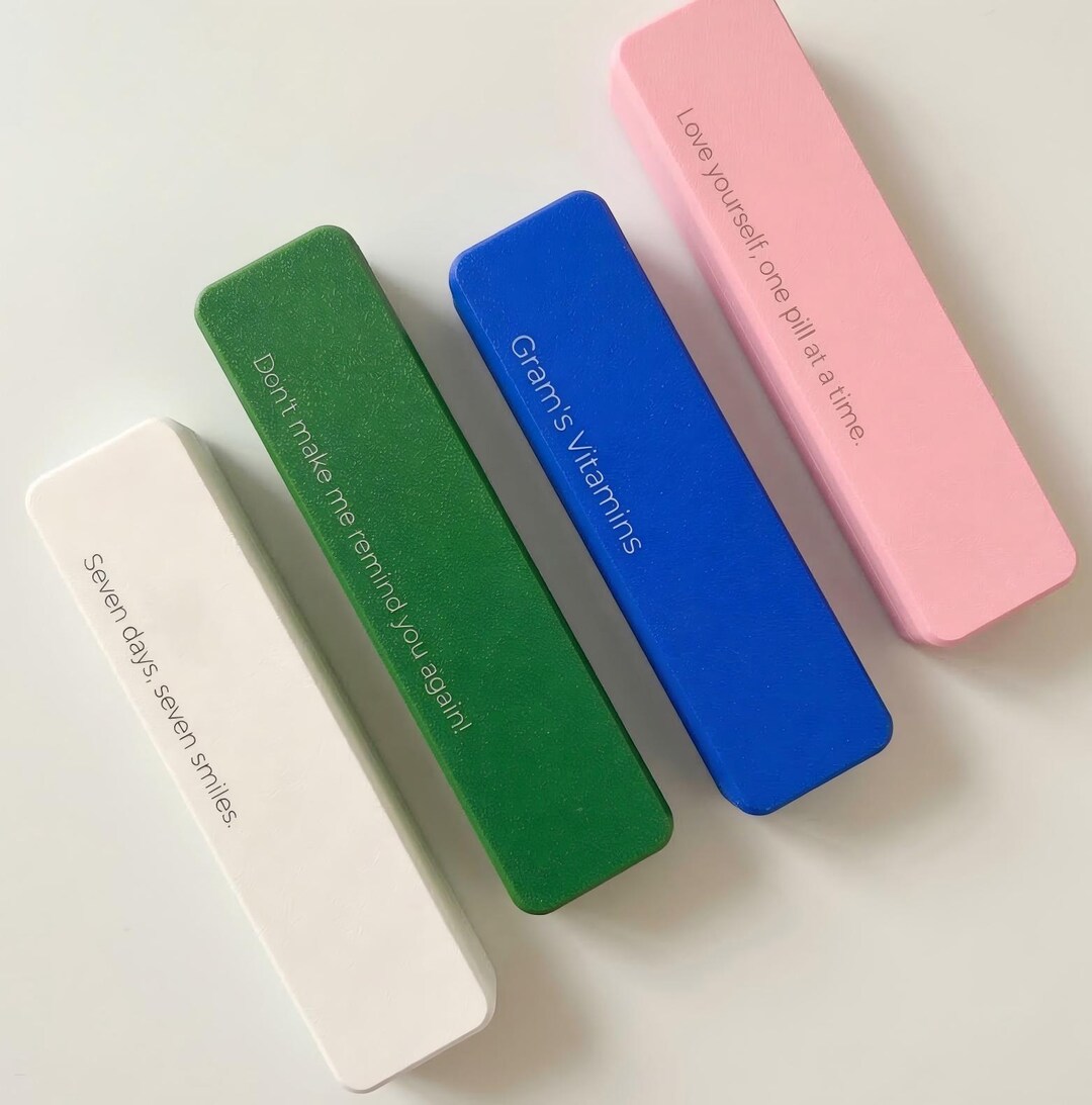 Custom 7 Day Pill Box | Stylish Weekly Medication Organizer | Wellness ...