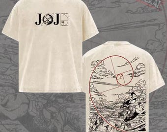 Steel Ball Run Anime Shirt, Organic Cotton Washed Tee, Bizarre Adventure Manga Graphic
