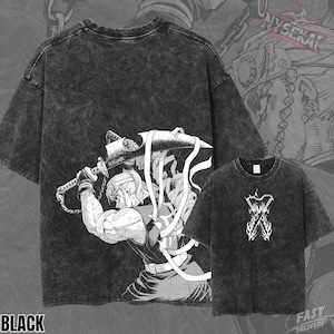 Tengen Uzui Sound Hashira Pump Cover Oversized Vintage Wash Heavyweight Graphic T-shirt