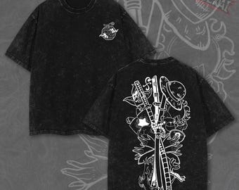 Straw Hat Crew Grand Line Icons Vintage Wash Heavyweight Graphic Tee Pump Cover