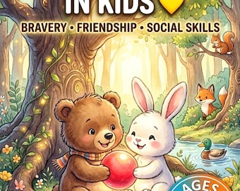 Benny The Brave Little Bear Story PDF | Kids Bedtime Printable | Courage & Friendship | Preschool Learning Book | Digital Download