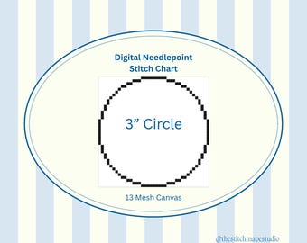 3” Digital Circle for Needlepoint