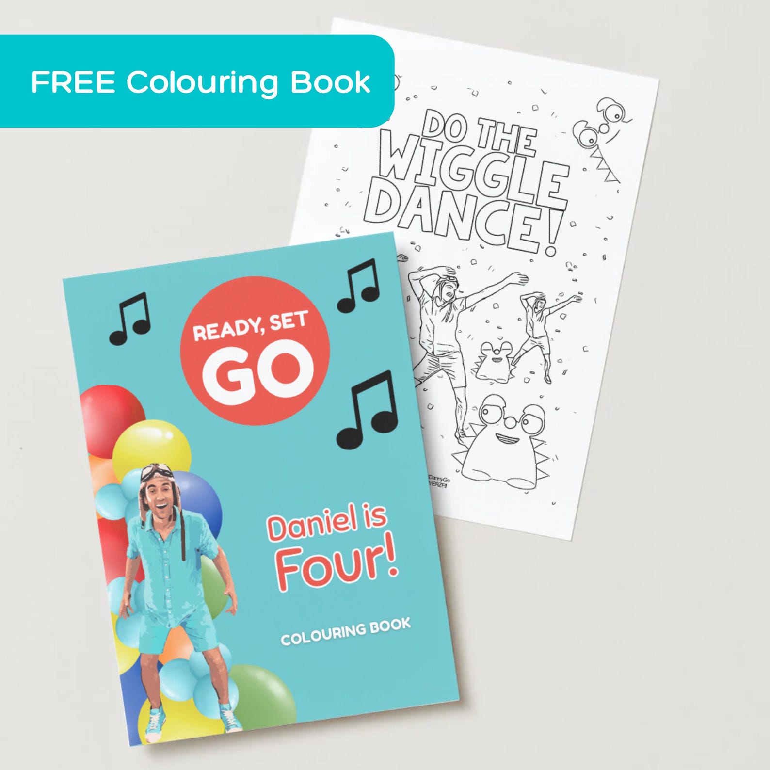 Danny Go Inspired Birthday Invitation + FREE Colouring Book | Kids ...