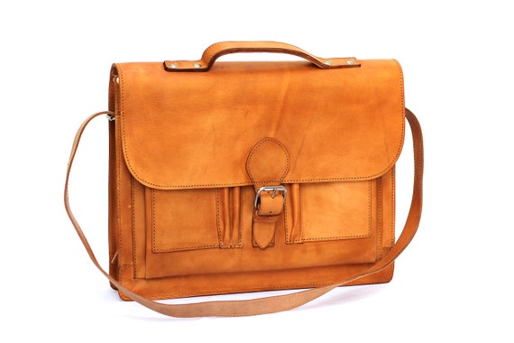 slim messenger bag leather