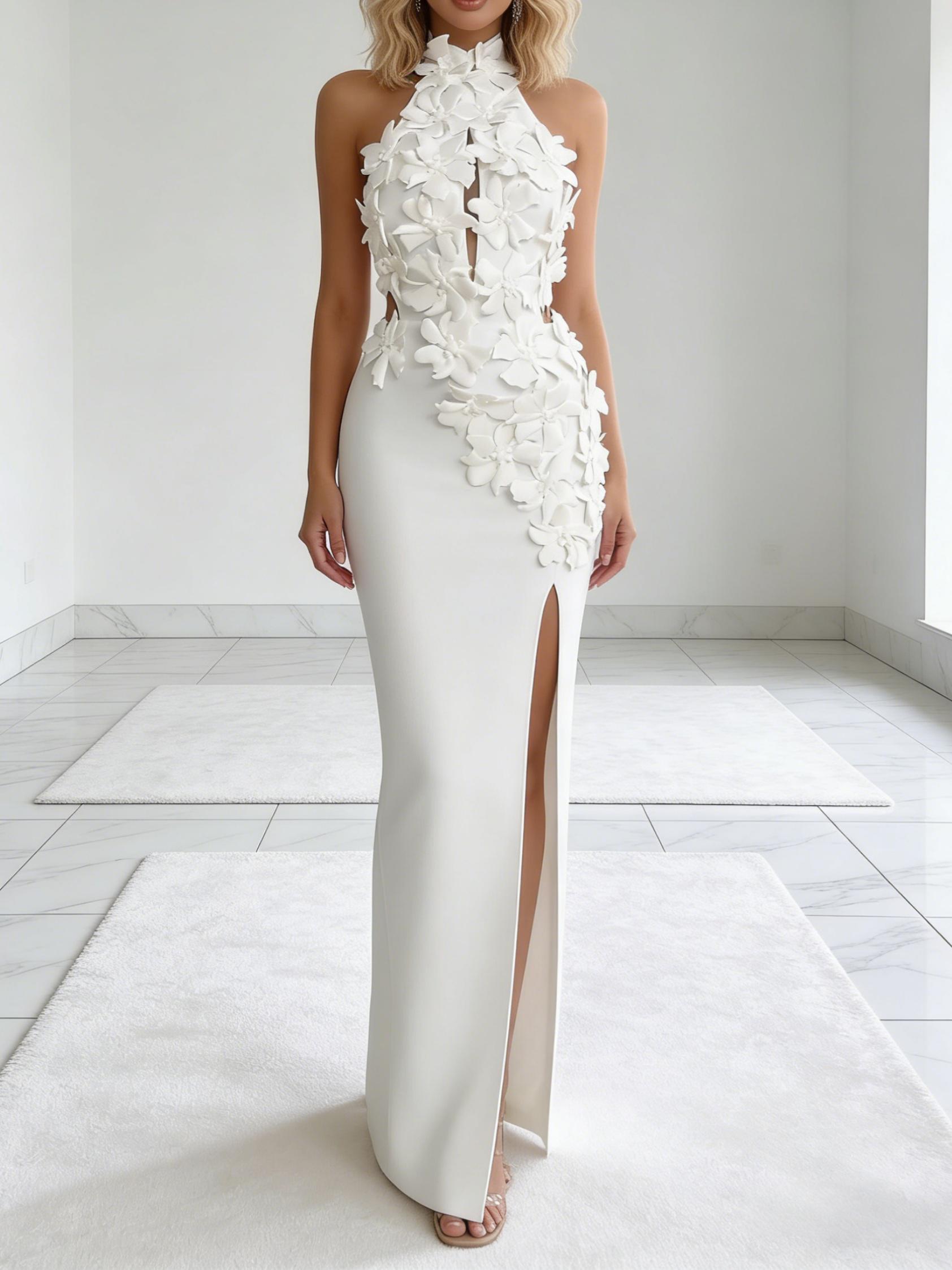 chinese dress ladies Embellished Bondage Inspired Bodycon Maxi Dress main image 1