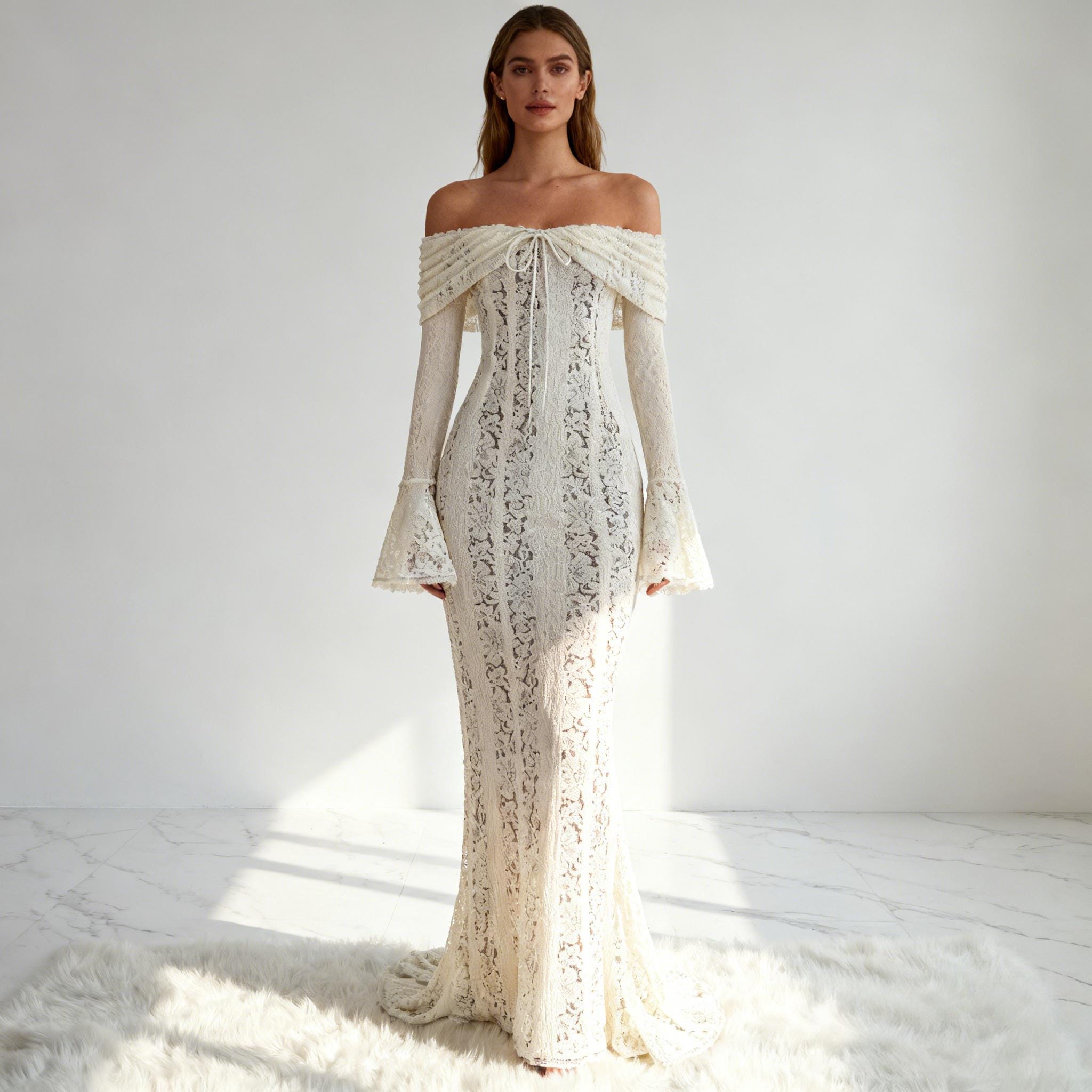 chinese dress ladies The Margaret Dress by Lauren Elaine Bridal main image 1