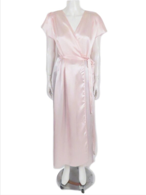Oscar De La Renta Pink Satin Robe Nightgown Etsy UK