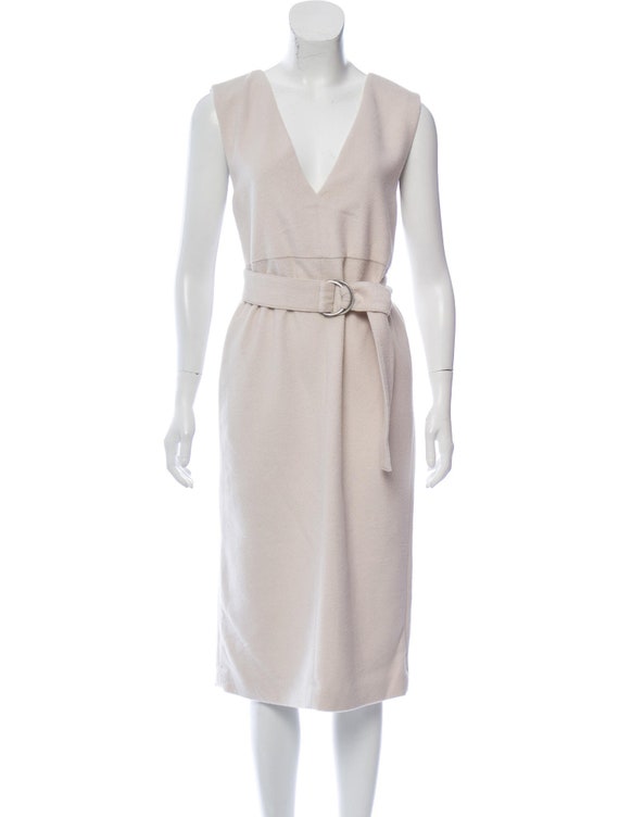 NWT Tomorrowland Angora Midi Cream Dress