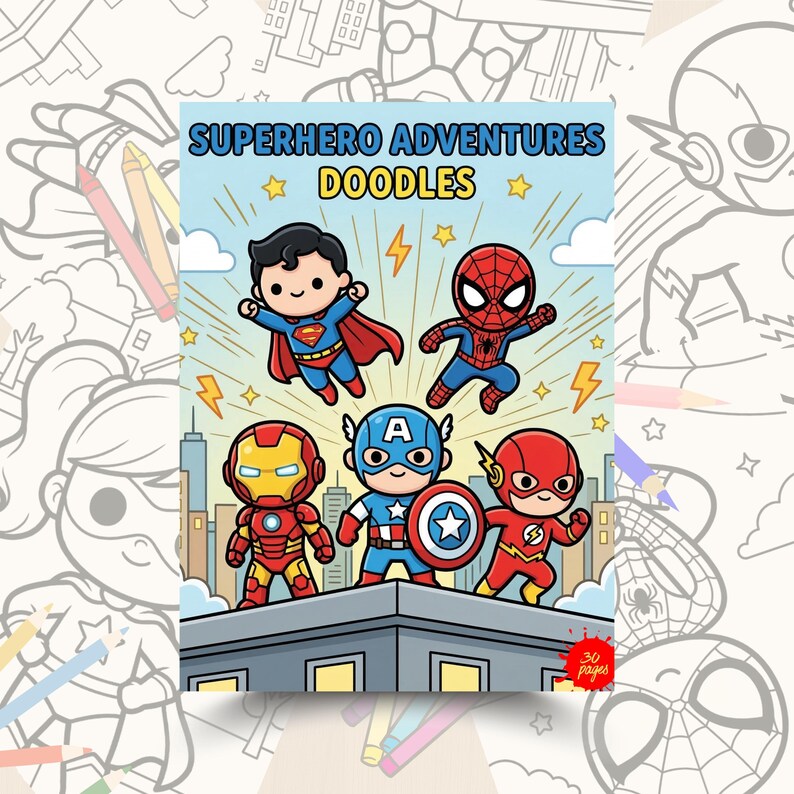 Superhero Coloring Book for Kids Marvel DC | Comic Hero Coloring Pages ...