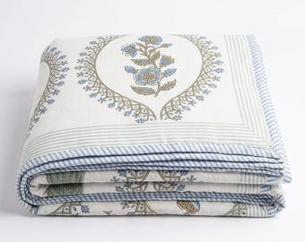 Pack of 2 Cotton Dohars – Single Bed Floral Print Summer Quilt